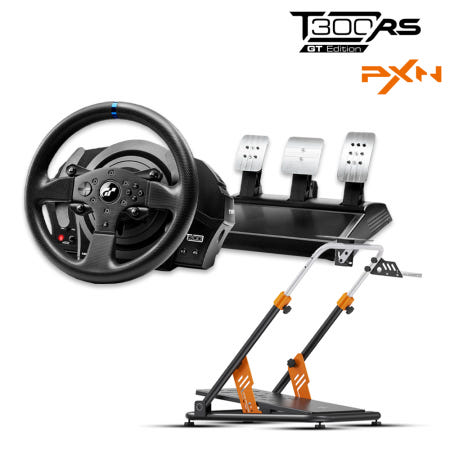 트러스트마스터 T300RS GT 레이싱휠 + PXN A11 레이싱휠 거치대 접이식 스탠드