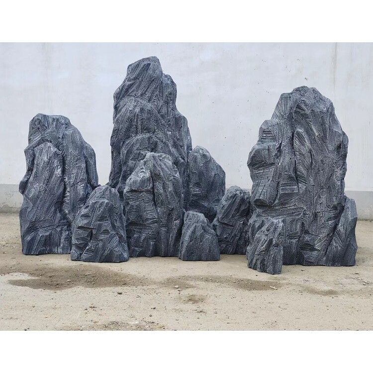 바위 대형 인조 모형 조경 고밀도 정원석 가짜바위 높이 80cm 그레이 피스 - 상세 이미지 4