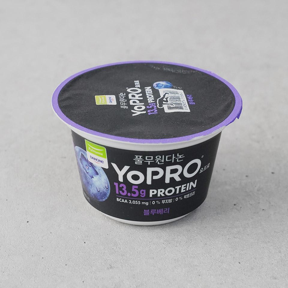 메가마트 풀무원다논 YoPRO 무설탕 블루베리 요거트 150g - 상품 이미지
