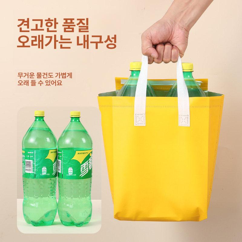 부직포 보냉가방 보온가방 도시락 단열가방 휴대용 대량 100개 - 상세 이미지 2