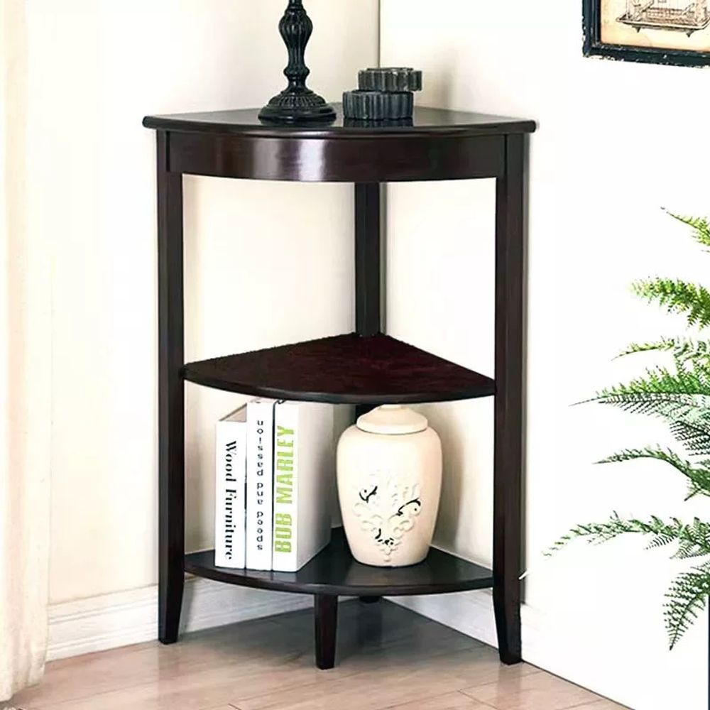 코너 협탁 선반 커피 디자인 미니 거실 사이드 월넛 A. 호두색 소형 333361.5cm - 상세 이미지 5