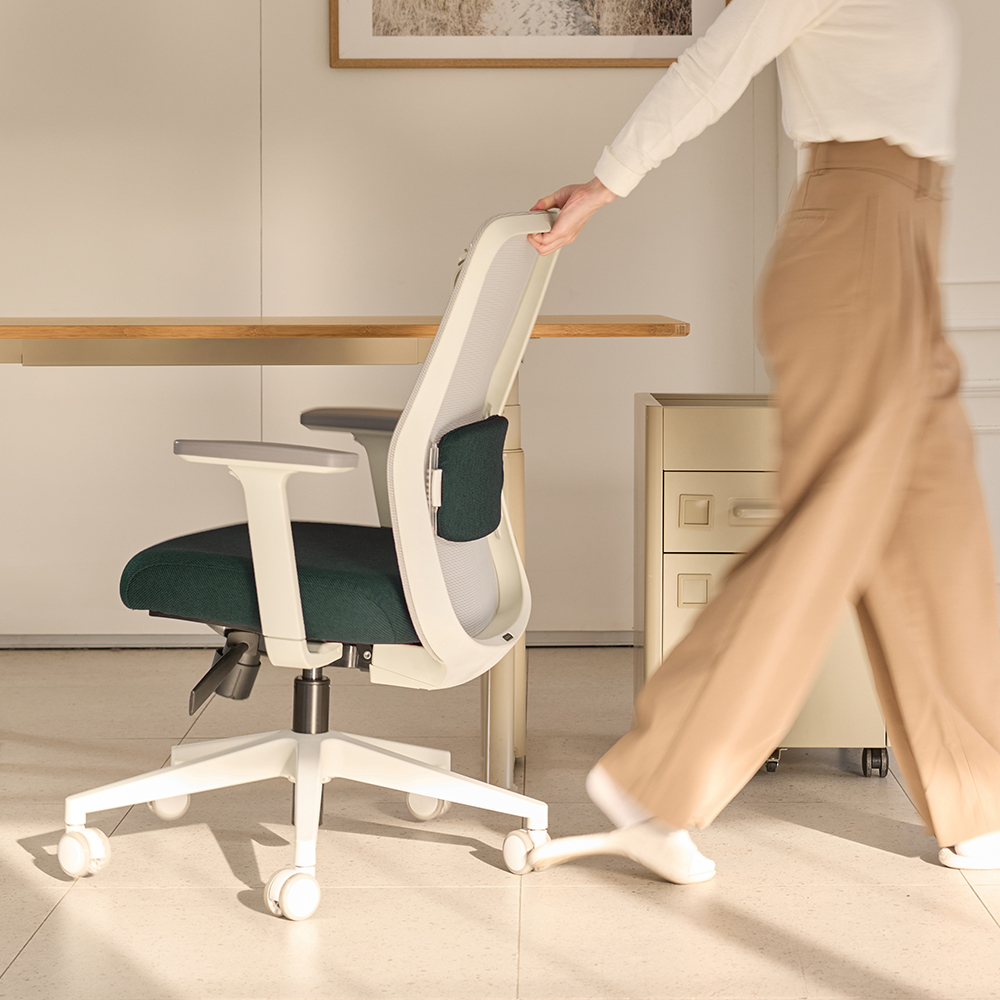 [N희망일배송][슈퍼적립]듀오백 솜 SOAM 여성용 사무 낮은 컴퓨터 허리편한 책상의자