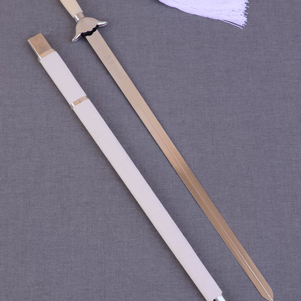 청풍검 연검 무도 용천도 촬영용 A. 칼집과 술이 달린 흰색의 부드러운 검, A. 55cm - 상세 이미지 2