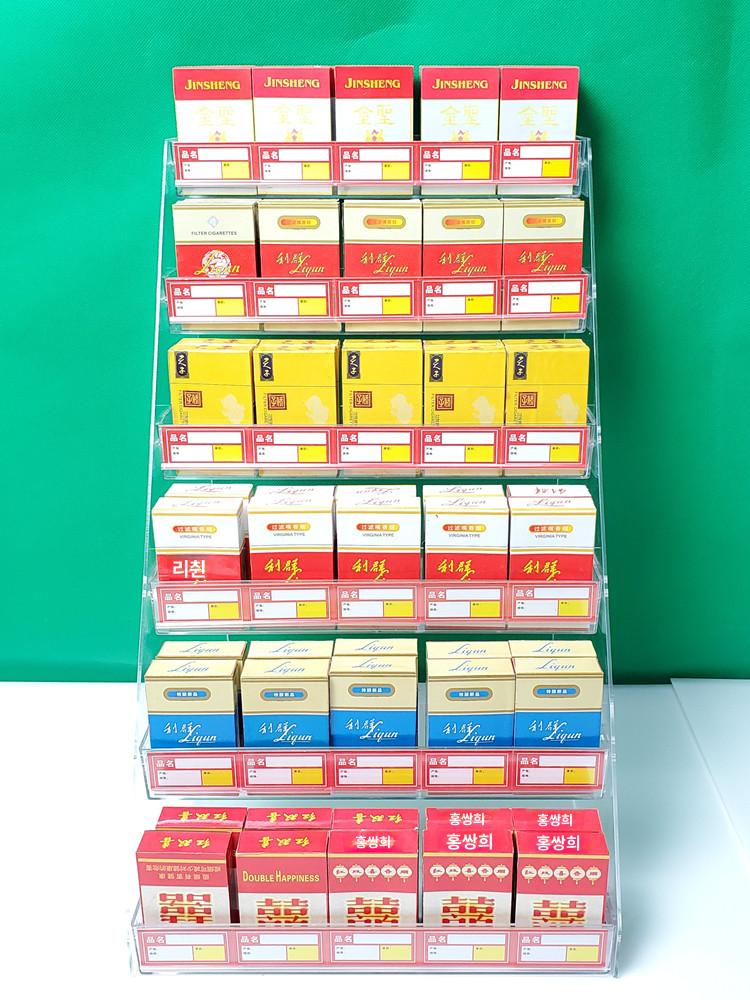 담배 진열대 선반 편의점 아크릴 매대 수납 단 푸셔 상품진열 약국 진열장 전시 케이스 단 벽걸이형 3칸 30팩 이미지 6