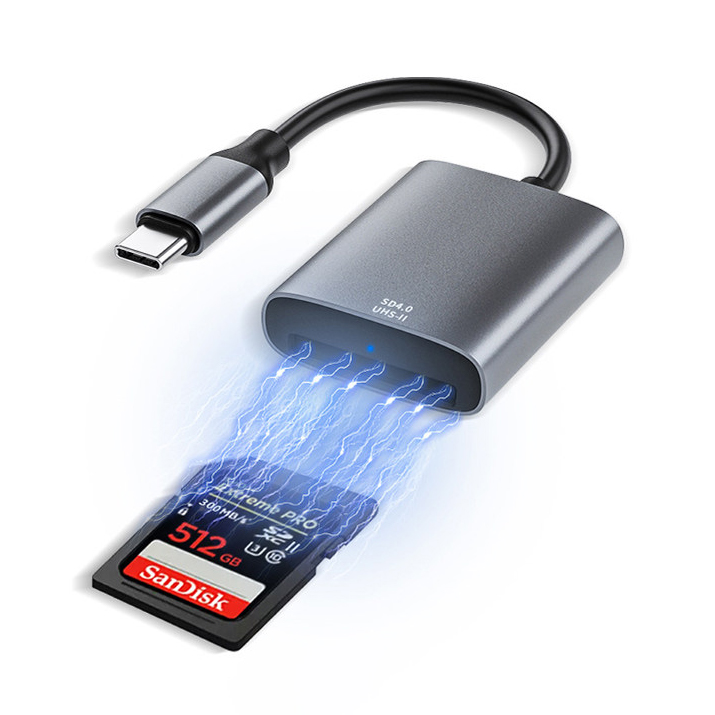 C타입 SD카드 리더기 USB 3.1 Gen1 5Gbps SD 4.0 UHS-2 - 상품 이미지