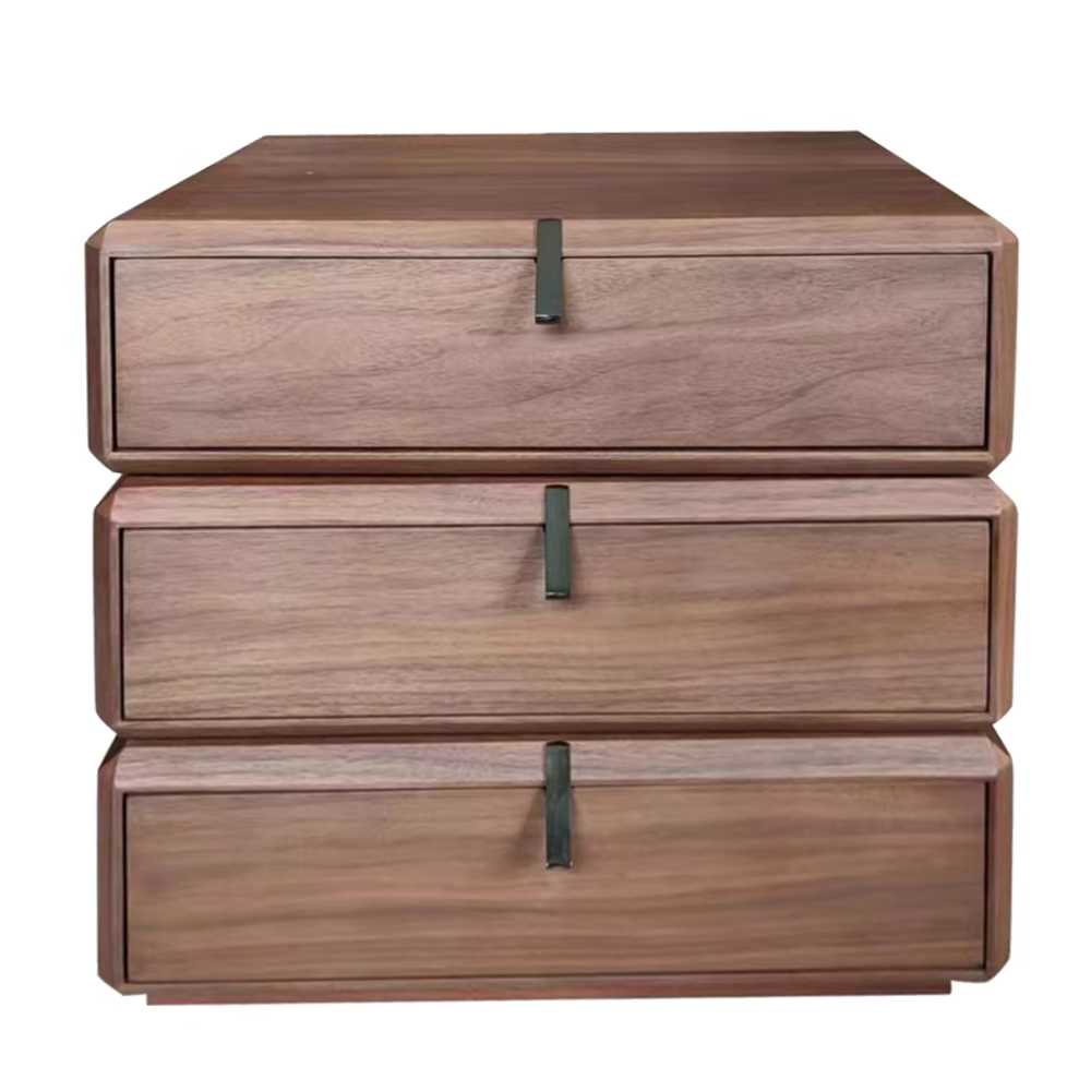 원목 협탁 회전 엔틱 인테리어 디자인 소파 수납장 블랙 오크 1단 서랍 50x40x50cm - 상세 이미지 3