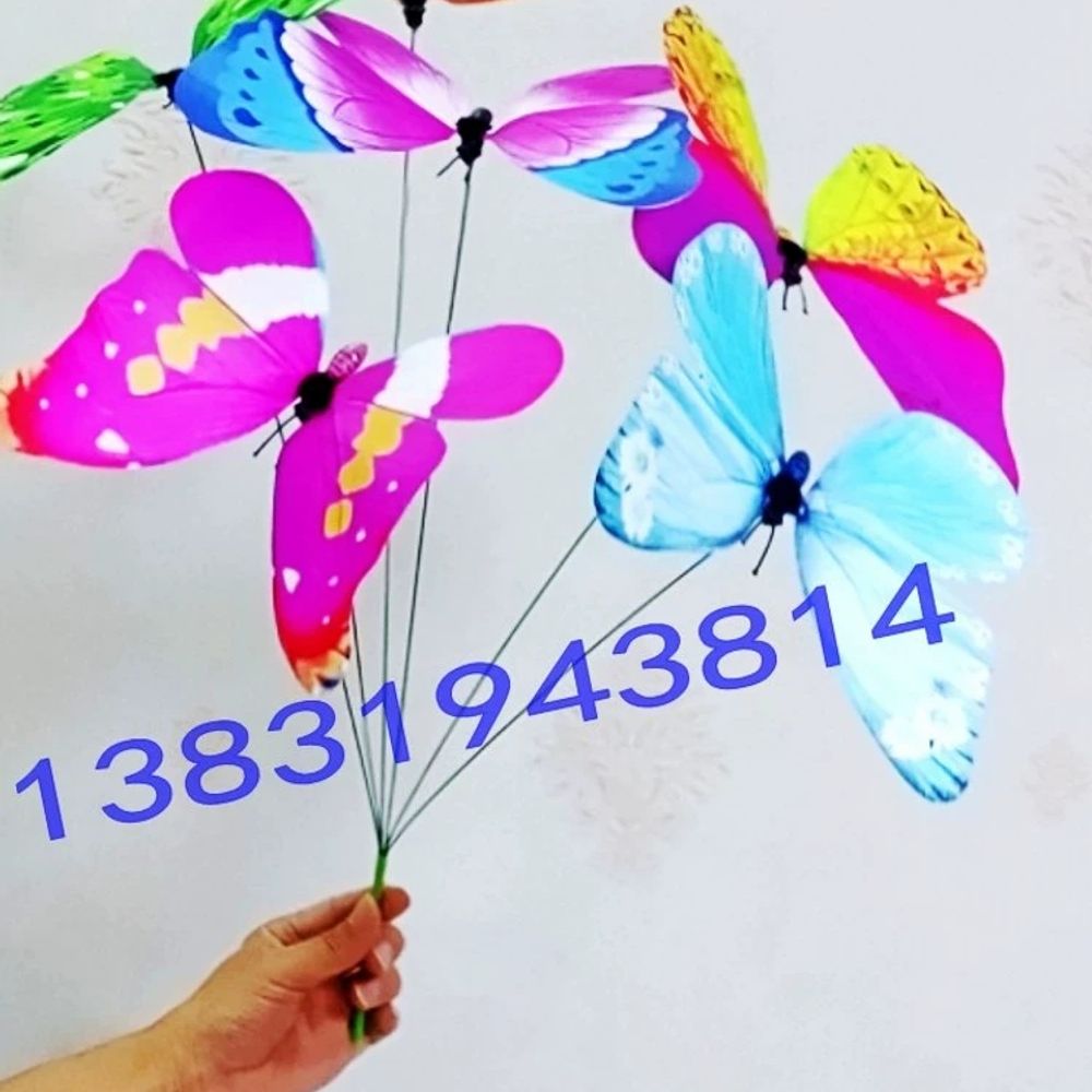 나비 정원 방수 장식 화분 마당 말뚝 25 A. 한 묶음에 20cm 크기의 나비 세 마리 이미지 6