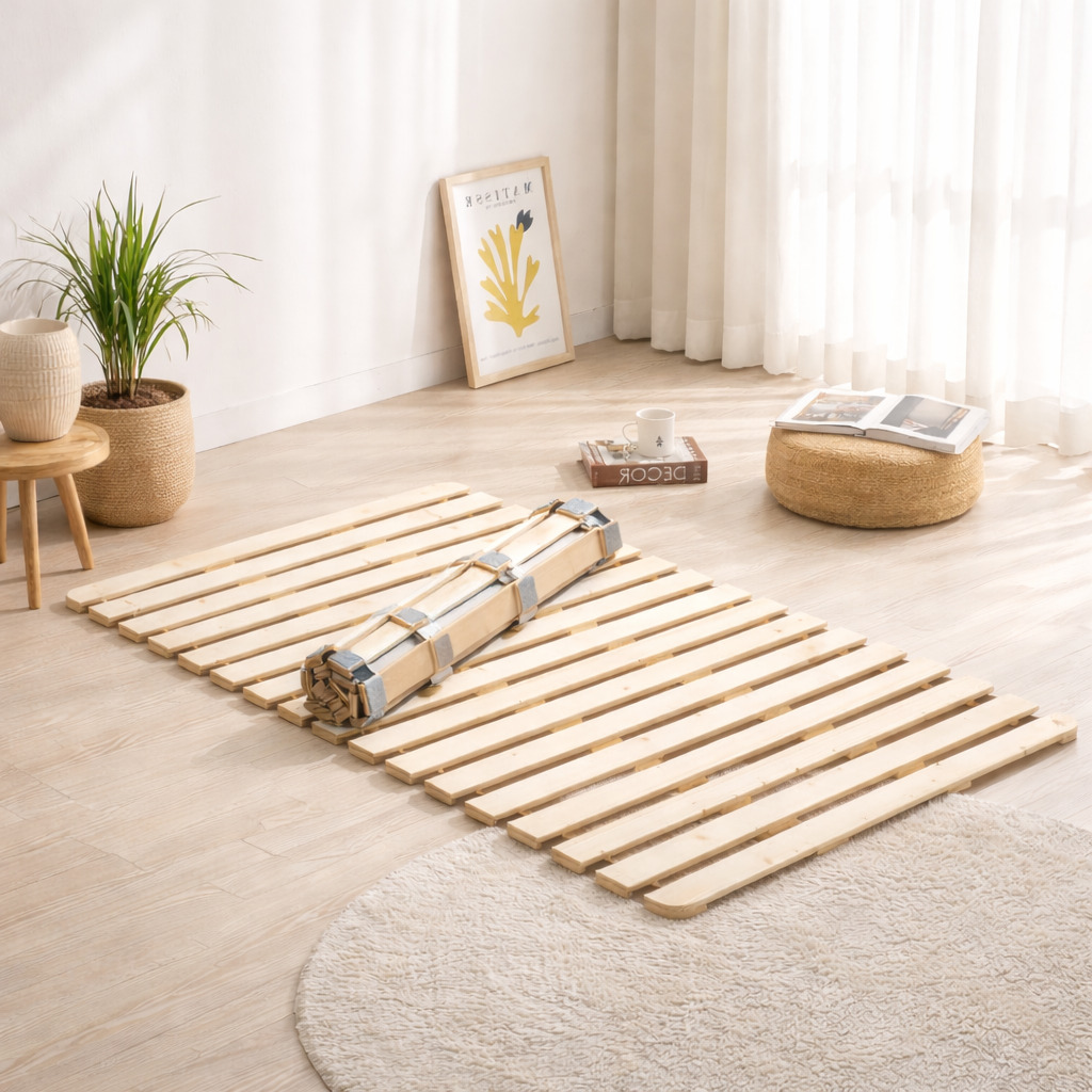 매트리스 판 받침대 원목 침대 낮은 저상형 프레임 소나무 롤베드 깔판 미니싱글 60cm 제품 이미지