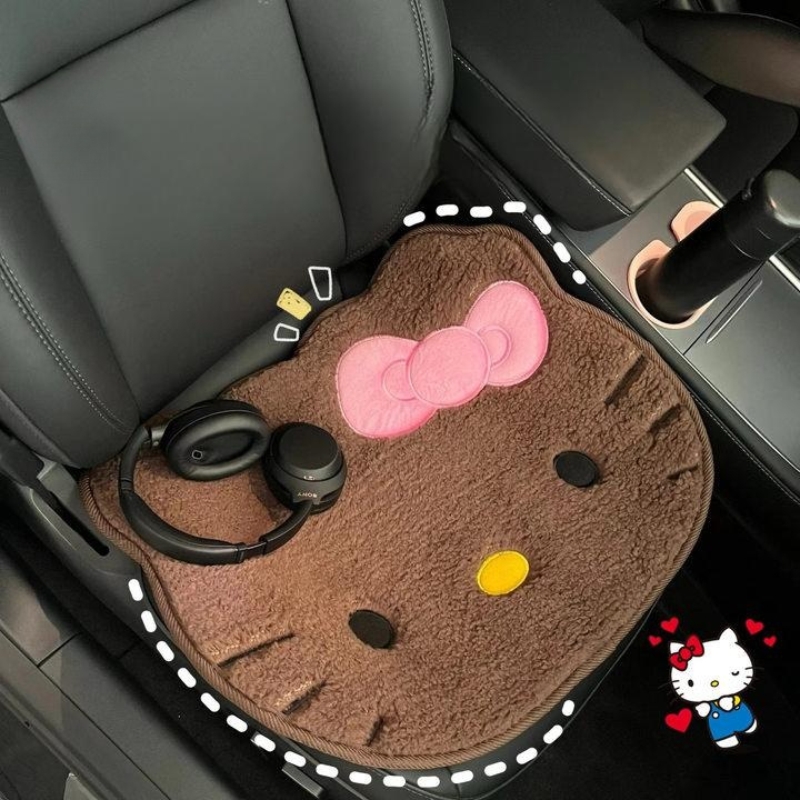헬로키티 욕실 발판 매트 자동차 시트 방석 커버 인테리어 소품 시트 폴카닷 키티 20-30cm 미니 - 상품 이미지