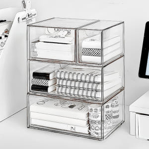 투명 모듈 적층 책상정리함 중형 미니서랍 사무실 책상 정리 데스크 오거나... 실사용 후기 | 효과 있을까? - 상품 이미지 1