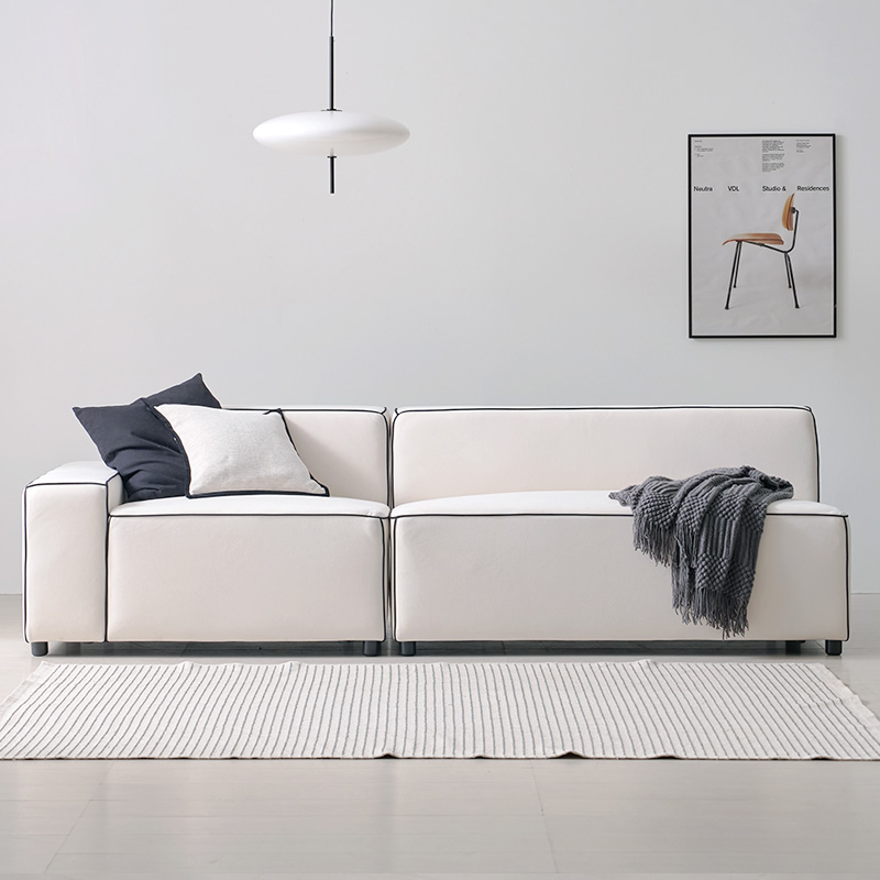 e스마트 코지 아쿠아텍스 패브릭 3인용 블랙라인 쇼파