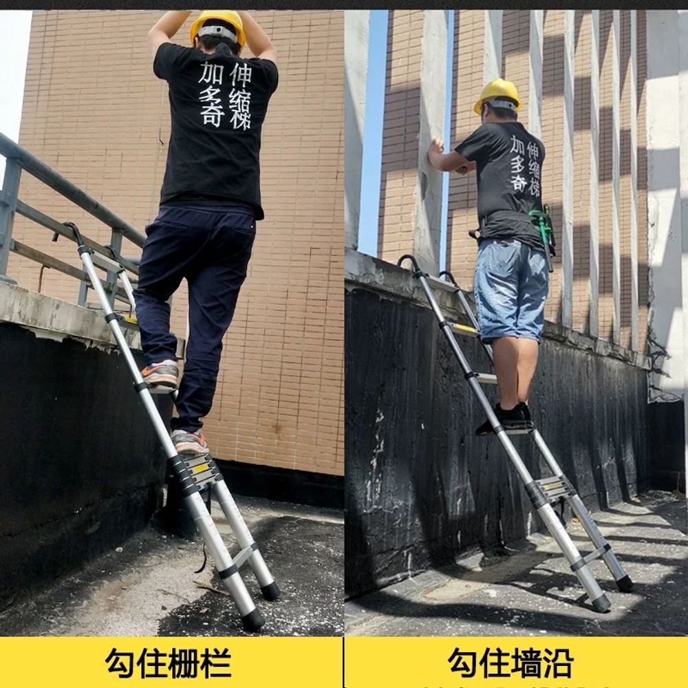 접이식 사다리 루프탑 (50kg) 5m 소형 E. 독일 표준 단면사다리후크 포함 2.7m - 상세 이미지 4