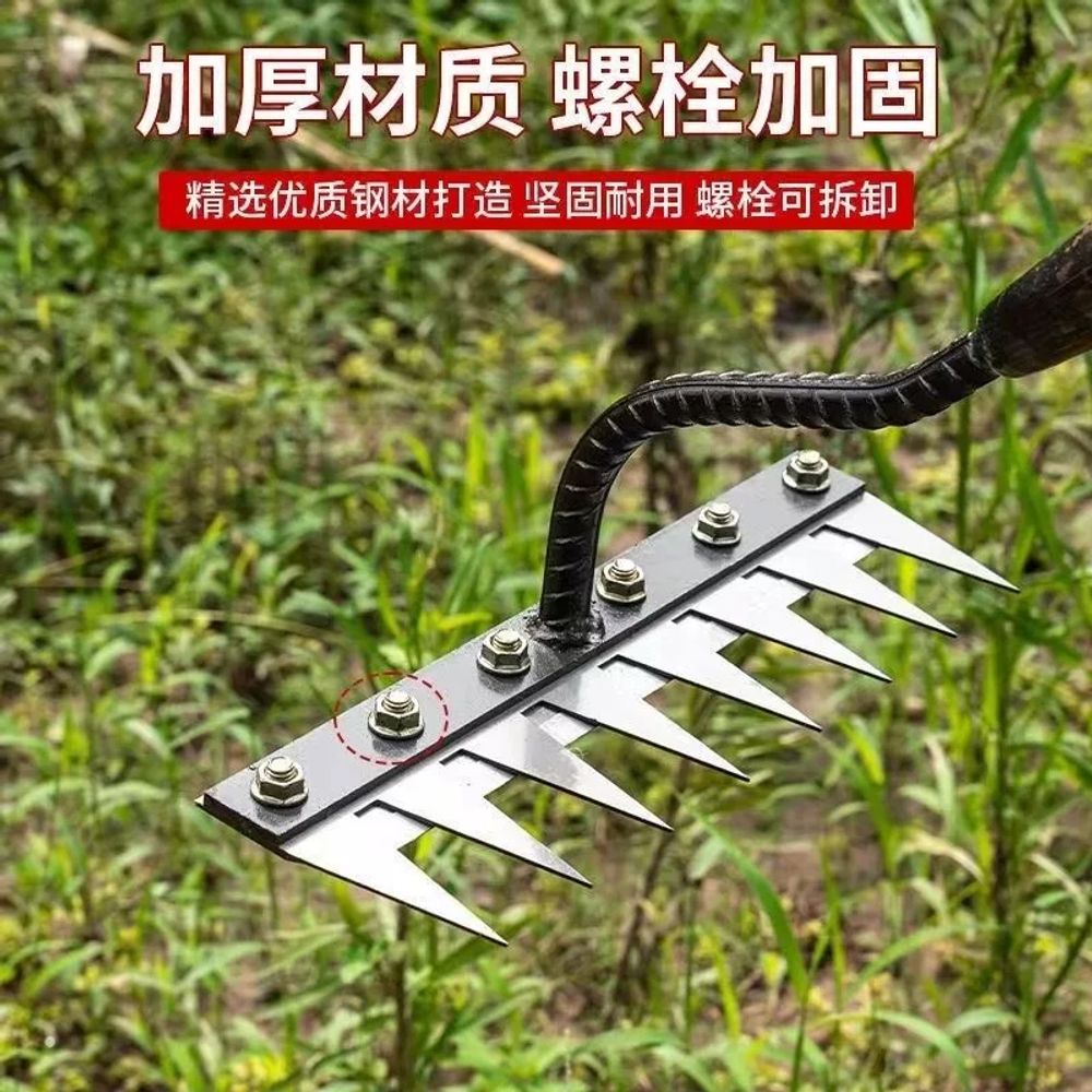 파셀몰 밭갈이 농기구 김매는 도구 괭이 꽃갈퀴 A. 탈착식 레이크 5 이빨 블레이드 포함 - 상세 이미지 2