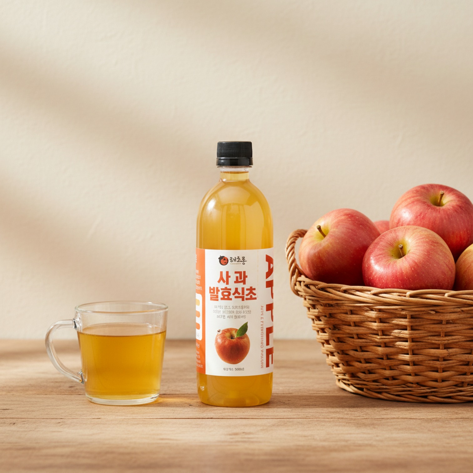 해초롱 천연발효사과식초 500ml 국산애사비 무첨가 초모함유 자연발효 혈당관리 - 상세 이미지 5