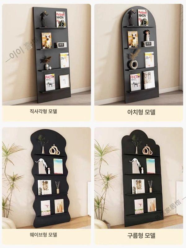 매거진랙 잡지꽂이 전면책장 아치형 진열장 카페 매장 북디스플레이 - 상세 이미지 5