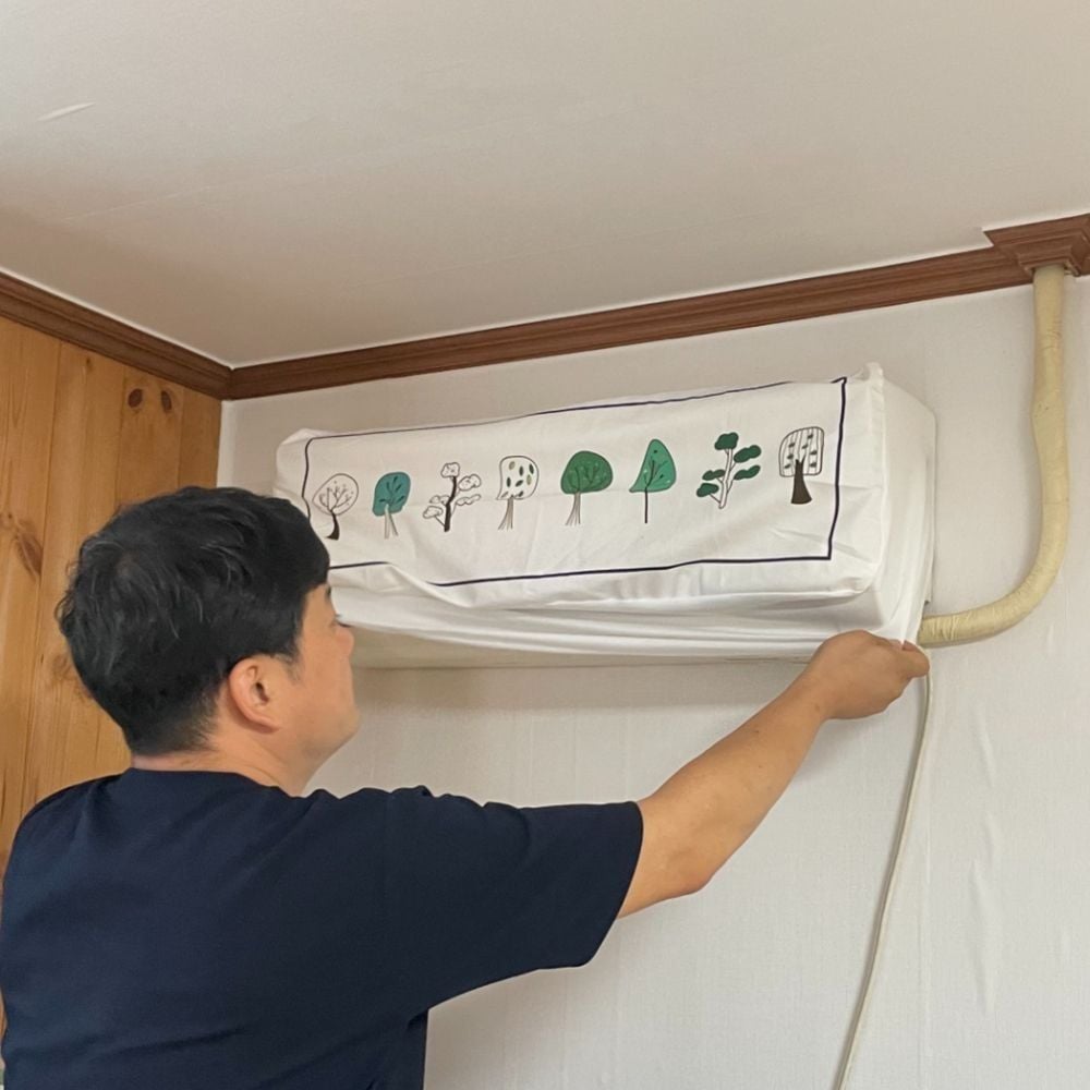 벽걸이 에어컨 먼지 커버 대형 보호 덮개 청소용품