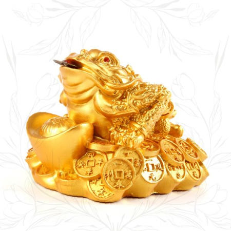풍수 금두꺼비 장식품 재물운 개업선물 사무실 인테리어 황금색 두꺼비 동전 장식