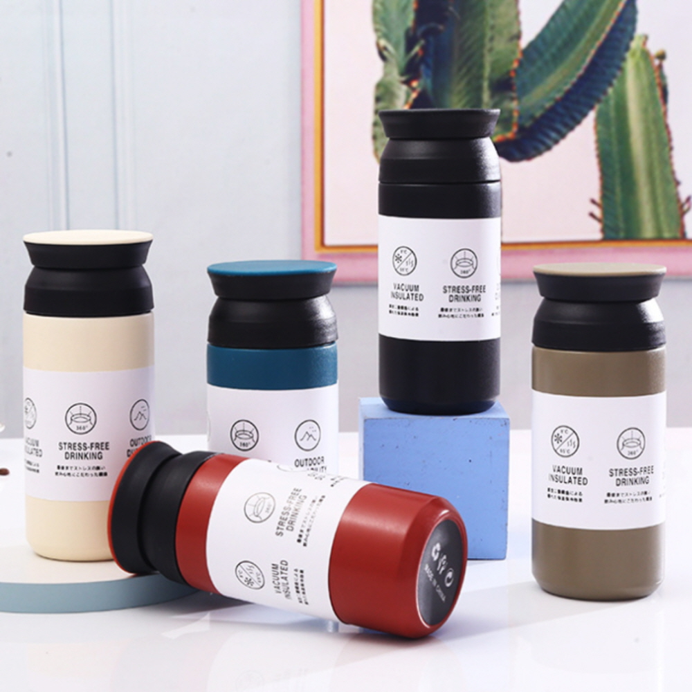 우루 트래블 스텐 텀블러 350ml/500ml 5color 대량구매 판촉 기념품 각인 인쇄 - 상품 이미지