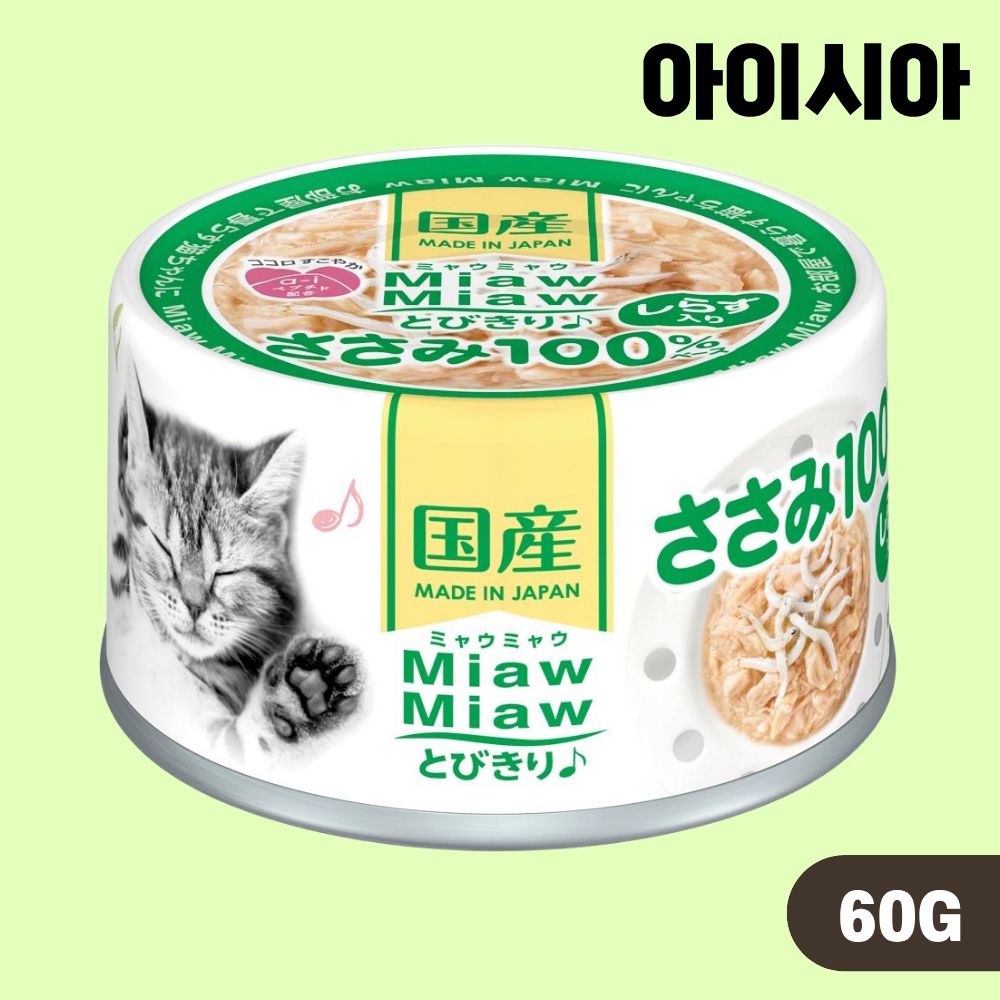 아이시아 먀우먀우 토비키리 고양이 간식캔 습식 6종 랜덤 콤보, 60g, 6개 - 상세 이미지 5