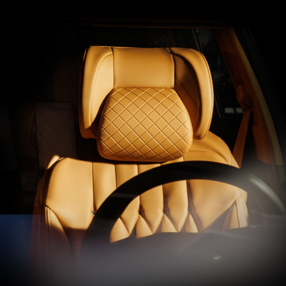 아임반 SP누빔 2세대 헤드레스트 차량용 목쿠션 자동차 목베개 헤드쿠션 1열 1P 모노블랙