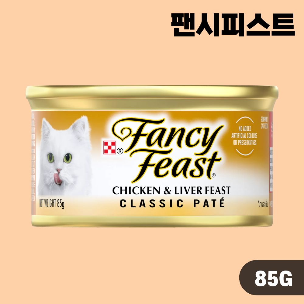 팬시피스트 주식 캔 클래식파테 고양이 습식캔 6종 랜덤 콤보, 85g, 24개 - 상세 이미지 5
