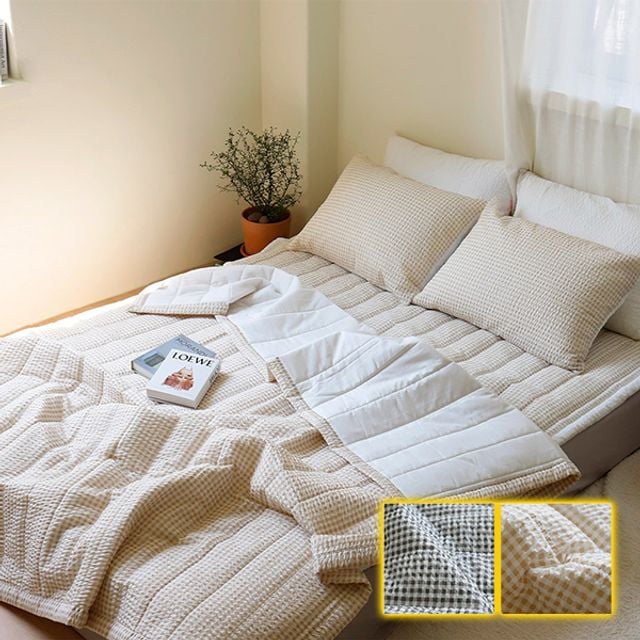 제이리빙 첵첵 순면 침대패드 SS 2컬러 단일