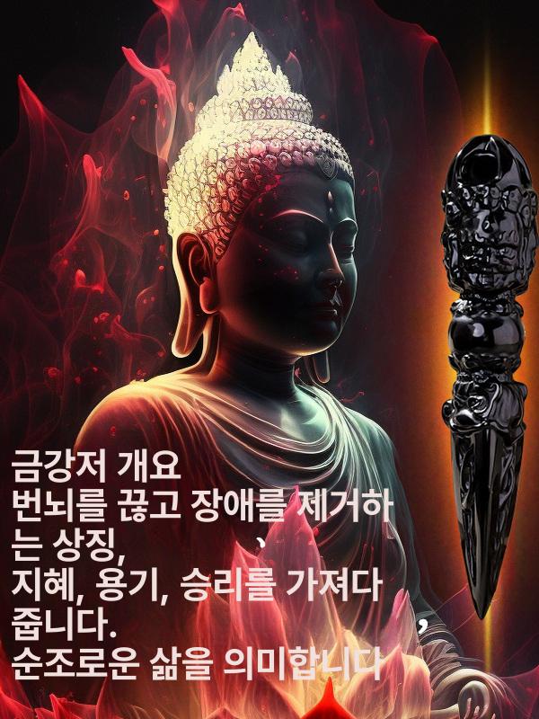 금강령 팬던트 금도금 액막이 부적 염주 재물운 소원성취 옵시디언 킹콩 캐스터 - 상세 이미지 3