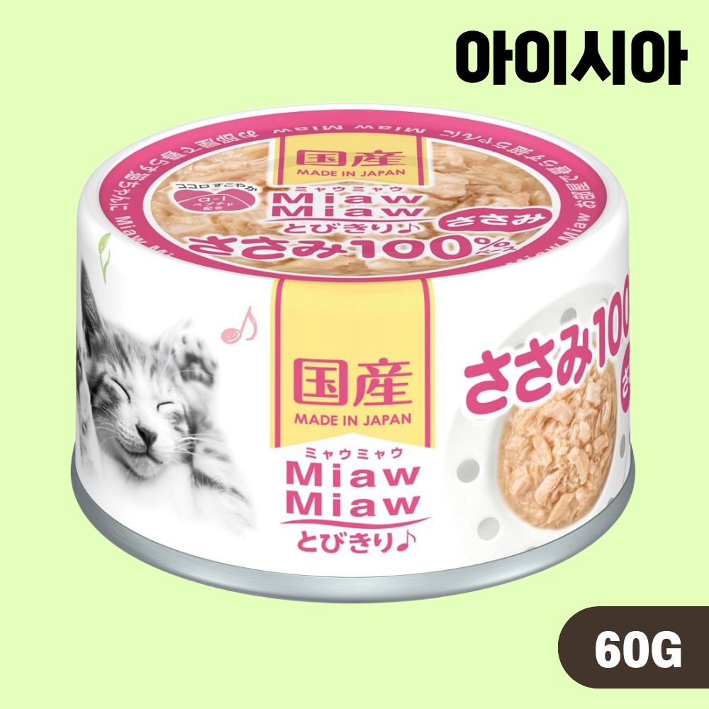 아이시아 먀우먀우 토비키리 고양이 간식캔 습식 6종 랜덤 콤보, 60g, 6개 - 상세 이미지 4