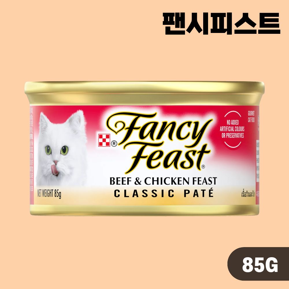 팬시피스트 주식 캔 클래식파테 고양이 습식캔 6종 랜덤 콤보, 85g, 24개 - 상세 이미지 2