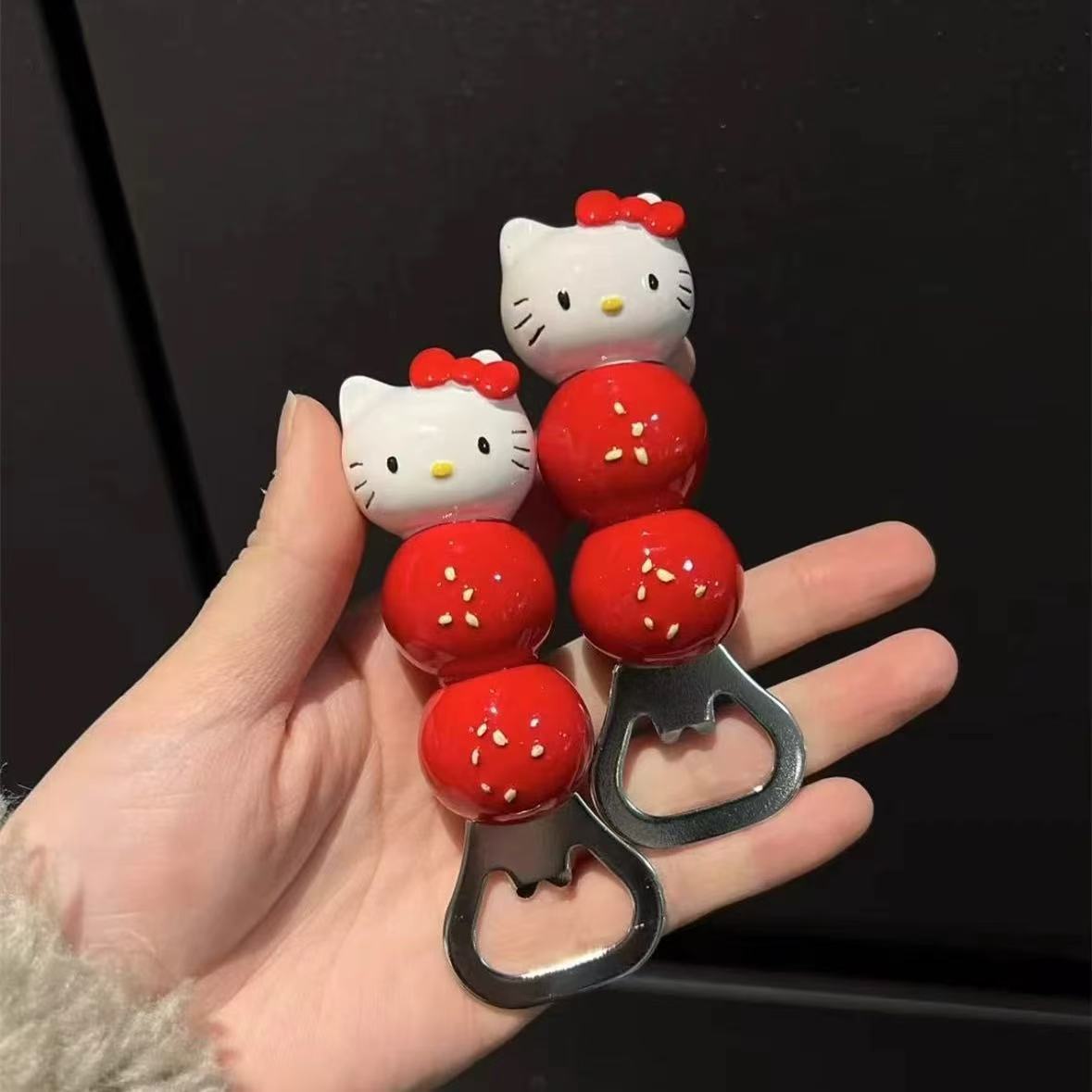 헬로 키티 냉장고 자석 병따개 귀여운 스티커 산리오 창의적인 자석 헬로키티 병따개 1개 - 상품 이미지