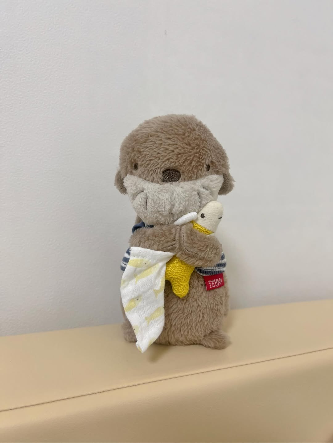 베이비펜 수달 오르골 인형 헝겊 봉제 애착 인형 감각 발달 완구 - 상세 이미지 5