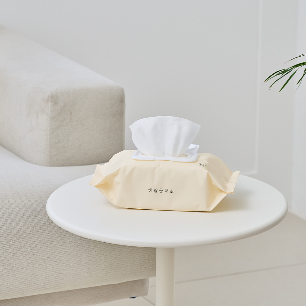 생활공작소 대용량물티슈 캡형 신생아 도톰한물티슈 아기 10팩