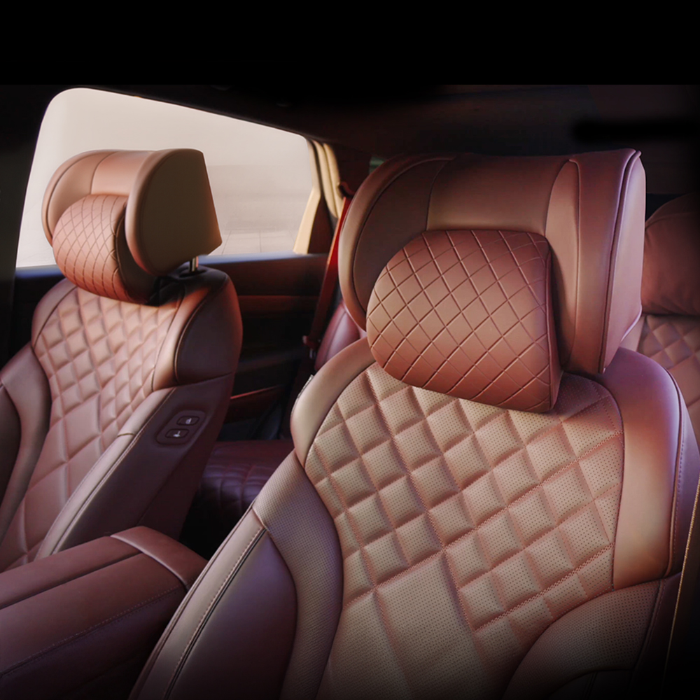 아임반 SP누빔 2세대 헤드레스트 차량용 목쿠션 자동차 목베개 헤드쿠션 1열 1P 모노블랙