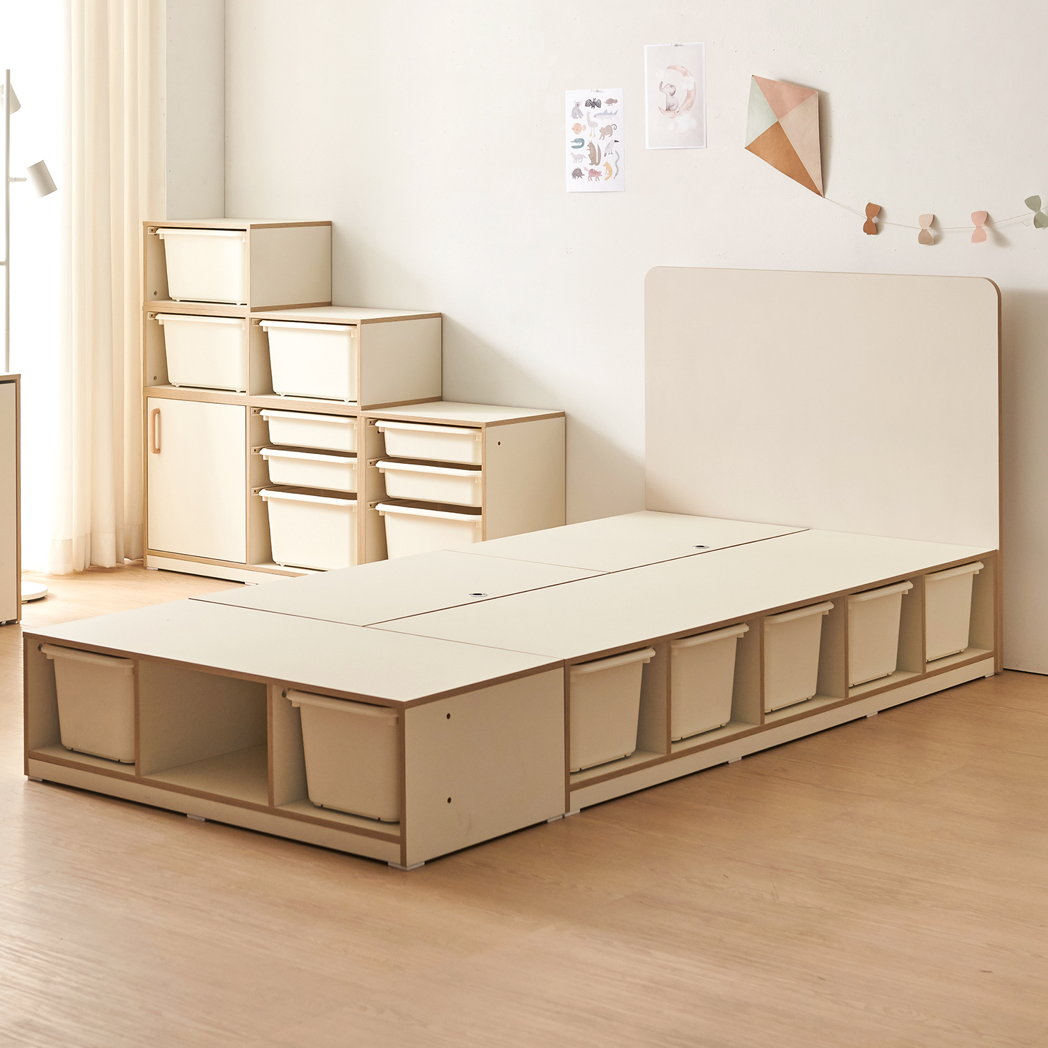초등학생 침대 프레임 아이방 인테리어 어린이 수납 침대 키즈