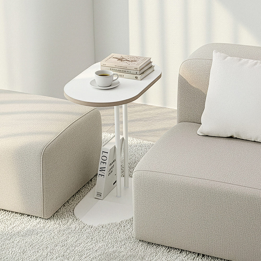 루다 사이드테이블 거실 쇼파 침대 협탁 카페 테이블 화이트
