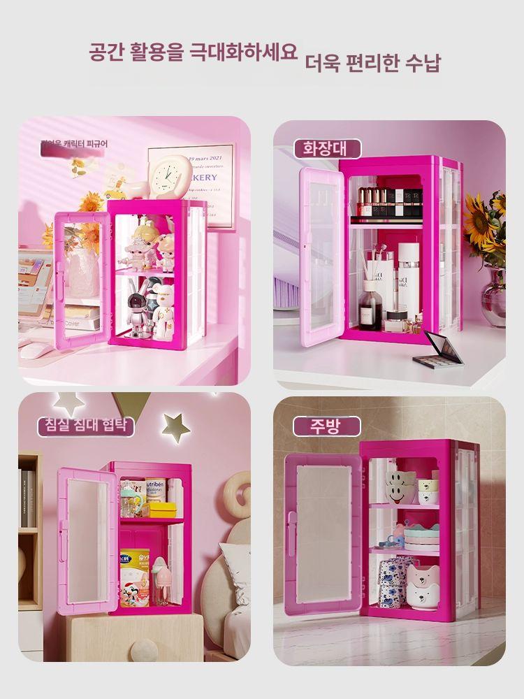 틈새 바퀴달린 철제 속옷장 드레스룸 수납장 안방 모듈 이중 칸 88cm 분리형 높이 조절 - 상세 이미지 2