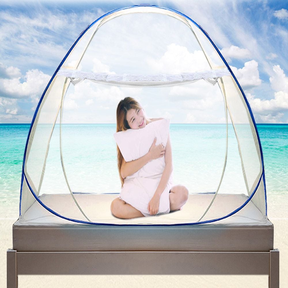 원터치 모기장 텐트 범퍼침대 아기 방충망 캠핑 대형 슈퍼싱글(1-2인용)