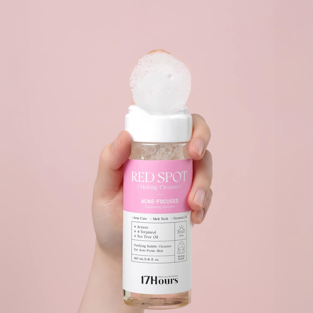17아워즈 레드 스팟 멜팅 클렌저 160ml 살리실산 버블폼 이미지 7