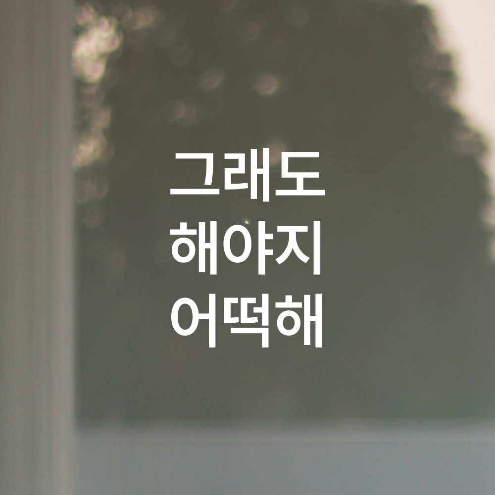 레터링 스티커 그래도 해야지 어떡해 검정S 8.5x11cm 이미지 8