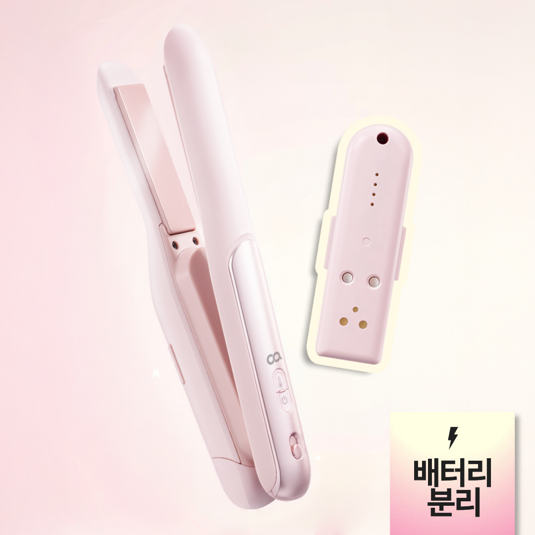 오아 프리온 무선 고데기 배터리 분리형 탈착형 고대기 비행기 기내반입 가능 미니 여행용 휴대용 앞머리 매직기 제품 이미지