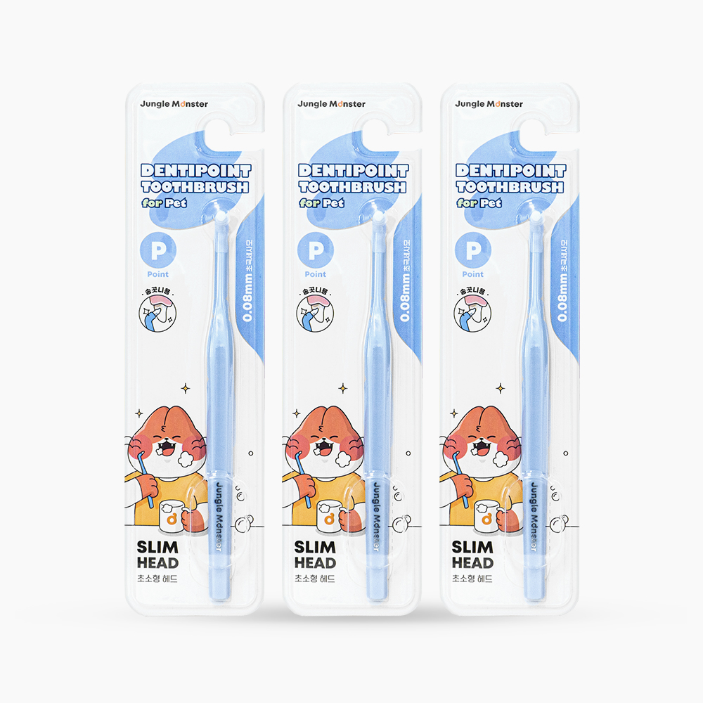정글몬스터 덴티포인트 칫솔 P 1개입, 3개 제품 이미지