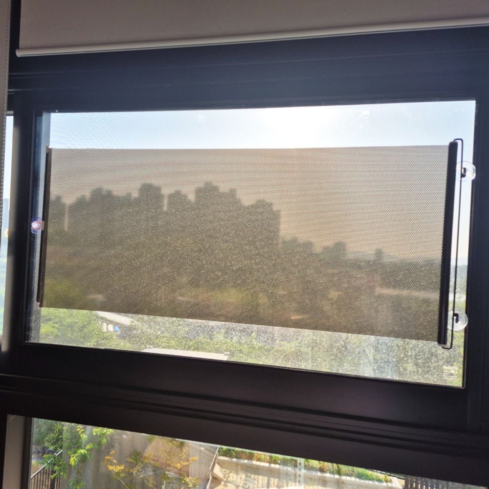 햇빛차단 무타공 50x125 커튼 롤업 블라인드 부착