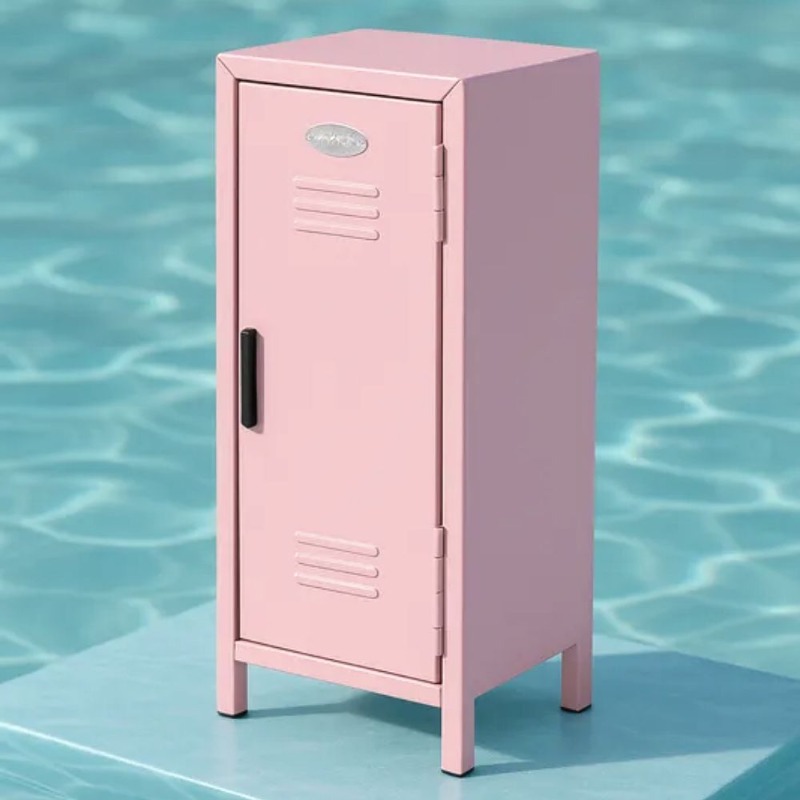 우루 탁상용 파스텔 미니 캐비넷 4color 데스크테리어 책상 자물쇠 수납함 - 상품 이미지
