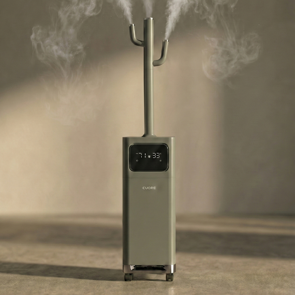 쿠오레 가열식 가습기 전기 17L 대용량 UV 가정용 사무실 원룸 CHM-UV17GN(그레이)