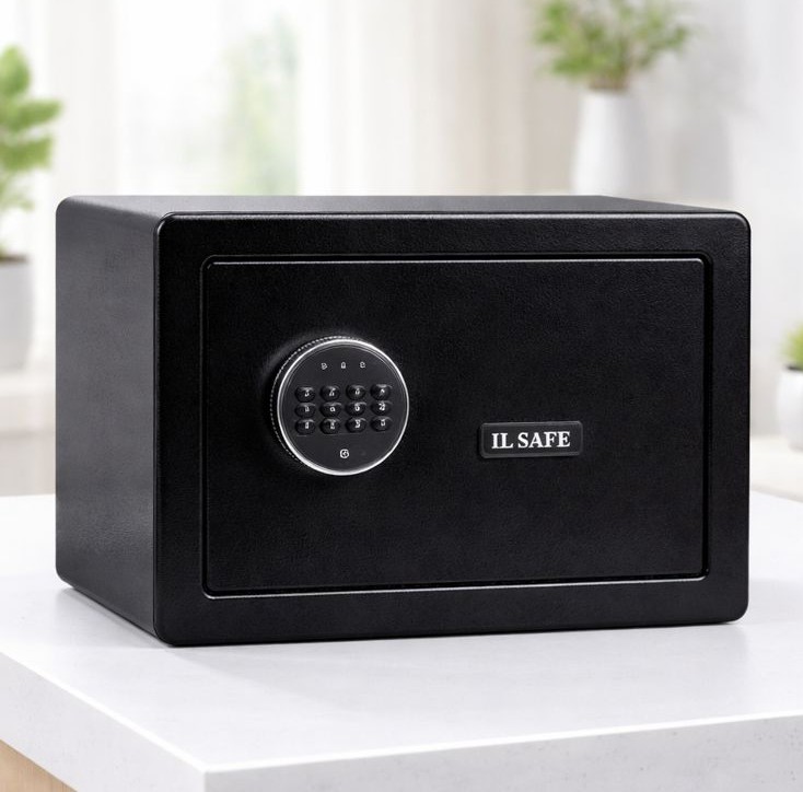 아이엘금고 가정용 미니 스마트 금고 소형 사무용 버튼식 블랙 제품 이미지