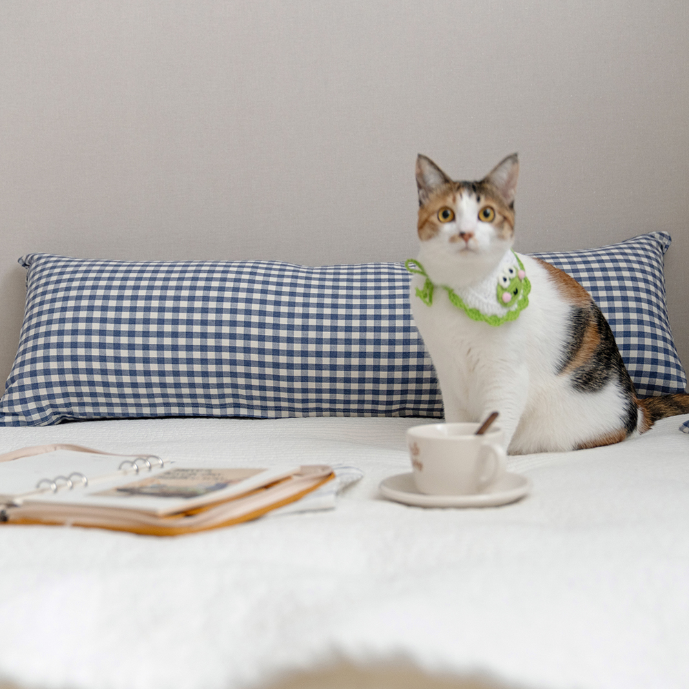 깅엄 체크 워싱 광목 순면 사각 롱쿠션 안고자는 긴베개 다리 베개 긴쿠션 바디필로우 커버