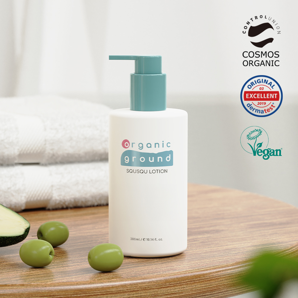 오가닉그라운드 유기농 아기로션 300ml 신생아 보습 베이비 로션 세라마이드 피부장벽강화 이미지 2