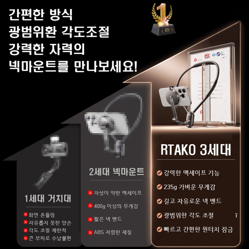 초강력 맥세이프 1인칭 촬영 스마트폰 목걸이 가슴스트랩 세트 넥마운트 이미지 6