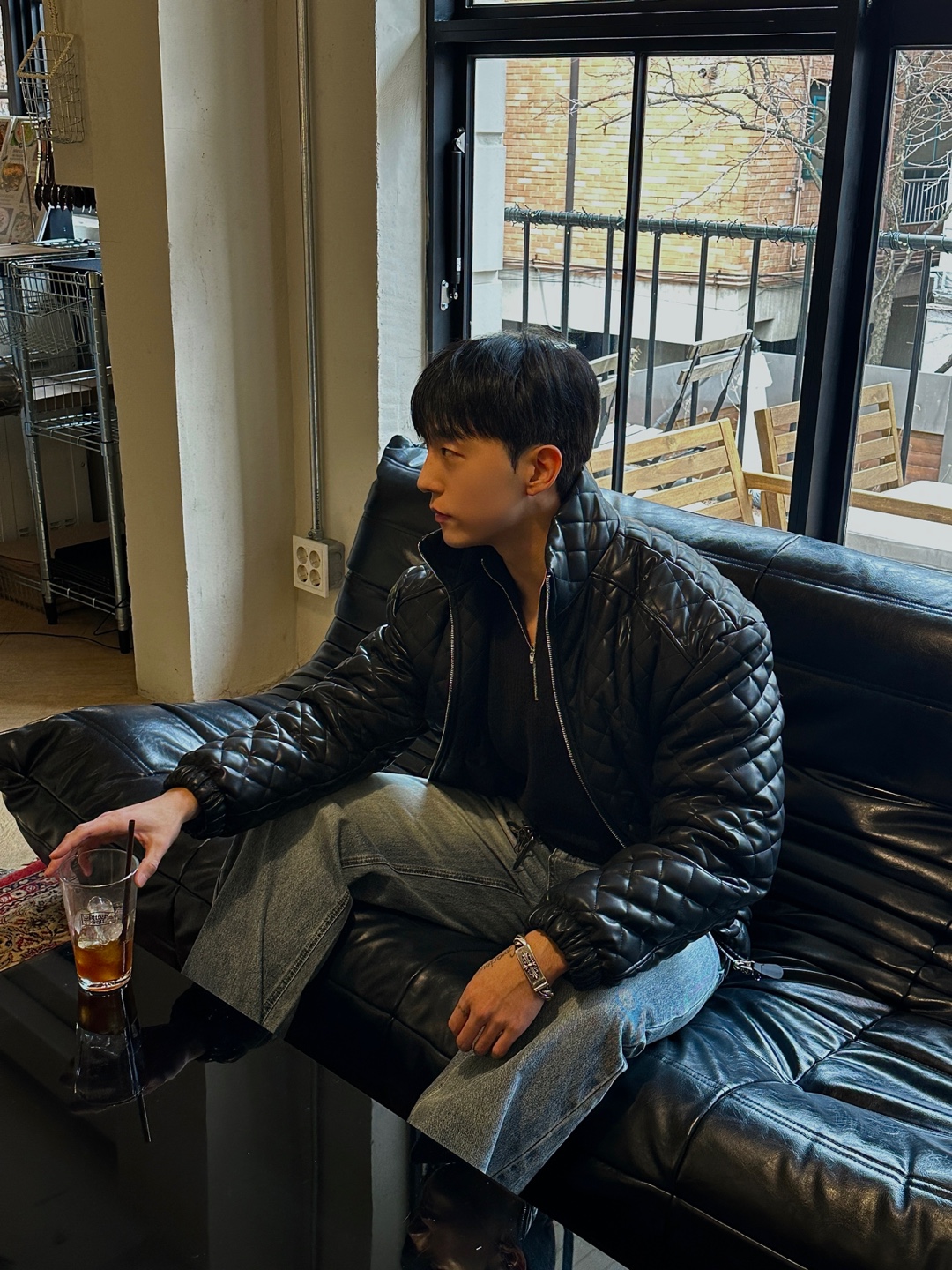 남자가죽점퍼 레더점퍼 라이더자켓 남자겨울아우터 - 상세 이미지 2