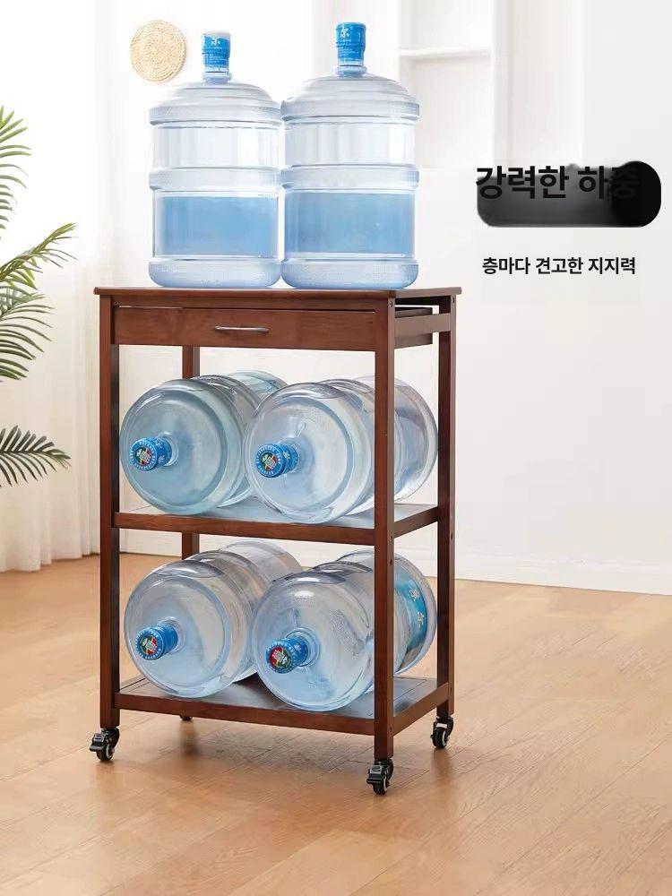 선반 밥솥 수납장 에어프라이어 거치대 부엌 밥통 오븐 50 x 40x83 3단 서랍형 바퀴없음 - 상세 이미지 5